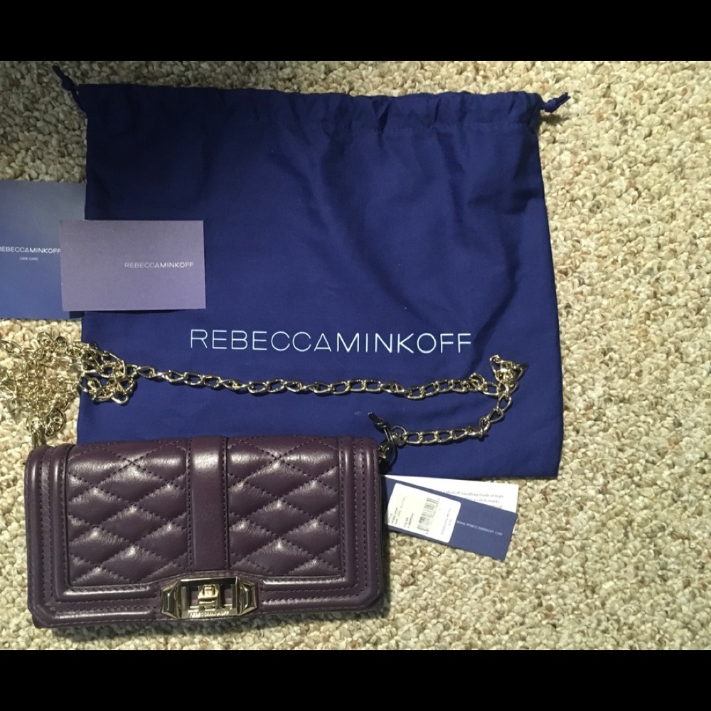 Rebecca Minkoff Mini Love Clutch Quilted Leather